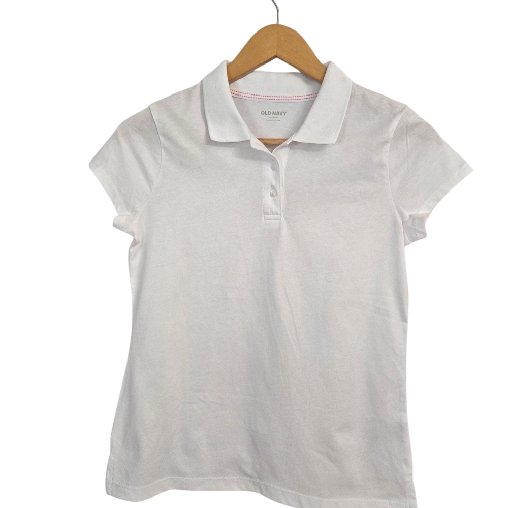 NWT Old Navy Girls Uniform Pique Polo Shirt Size 14-16